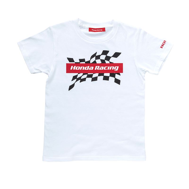 Honda公式ウェア＆グッズ オンラインショップ｜Honda Racing キッズTシャツ(チェッカーフラッグ)(150 ホワイト): アパレル