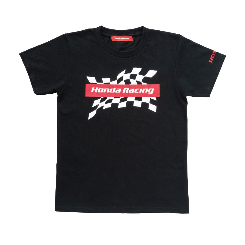 Honda公式ウェア＆グッズ オンラインショップ｜Honda Racing キッズTシャツ(チェッカーフラッグ)(150 ブラック): アパレル