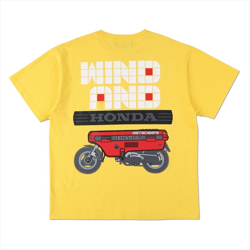 Honda公式ウェア＆グッズ オンラインショップ｜HONDA×WIND AND SEA（モトコンポ）Tシャツ(S イエロー): アパレル