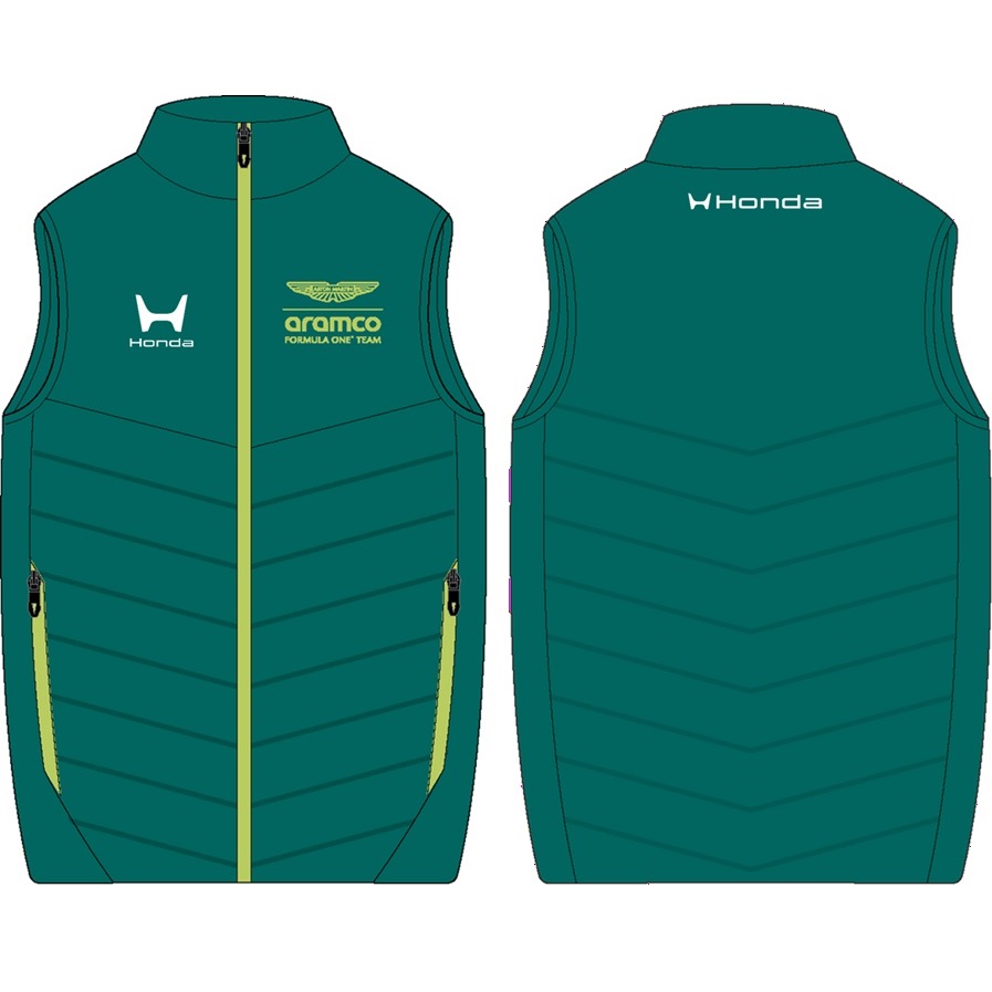 Aston Martin Padded Gilet - Green ���[��S�T�C�Y
